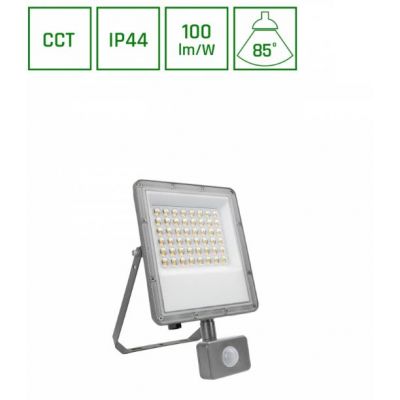 Naświetlacz halogen LED NOCTIS CCT zmienna barwa 50W IP44 265x171x53mm SZARY CZUJNIK RUCHU 5 lat gw. Spectrum LED (SLI029084CCT_PW_SENSOR)